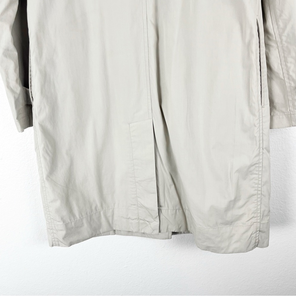 GAP Vintage Long Sleeves Lined Button Zipper Closure Pockets Trench Coat Medium - Picture 9 of 12